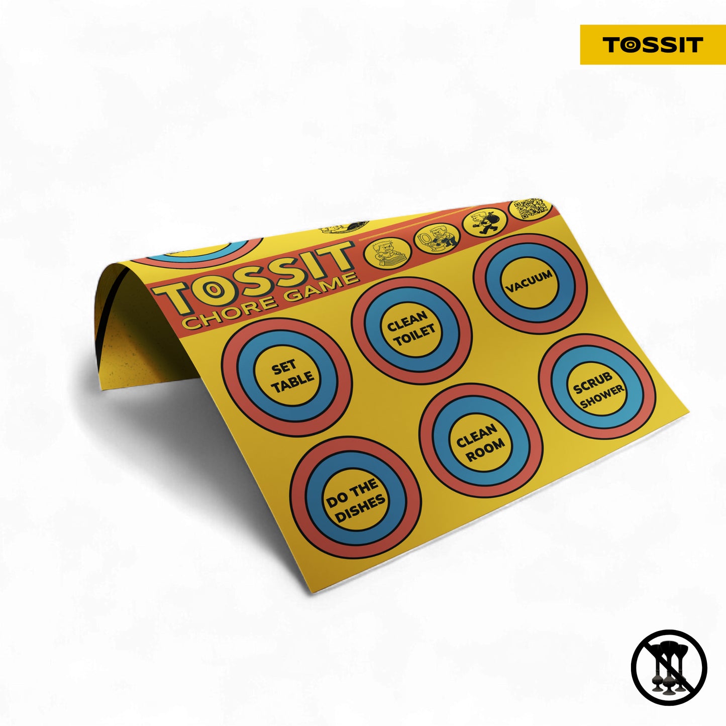 TOSSIT Poster - Chore Game & Cornhole x10 Units