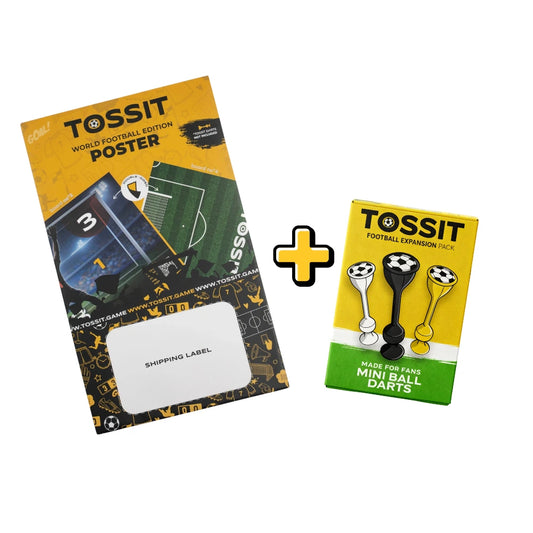 WORLD FOOTBALL EDITION BUNDLE: POSTER + 3 MINI DARTS (carton of 60)